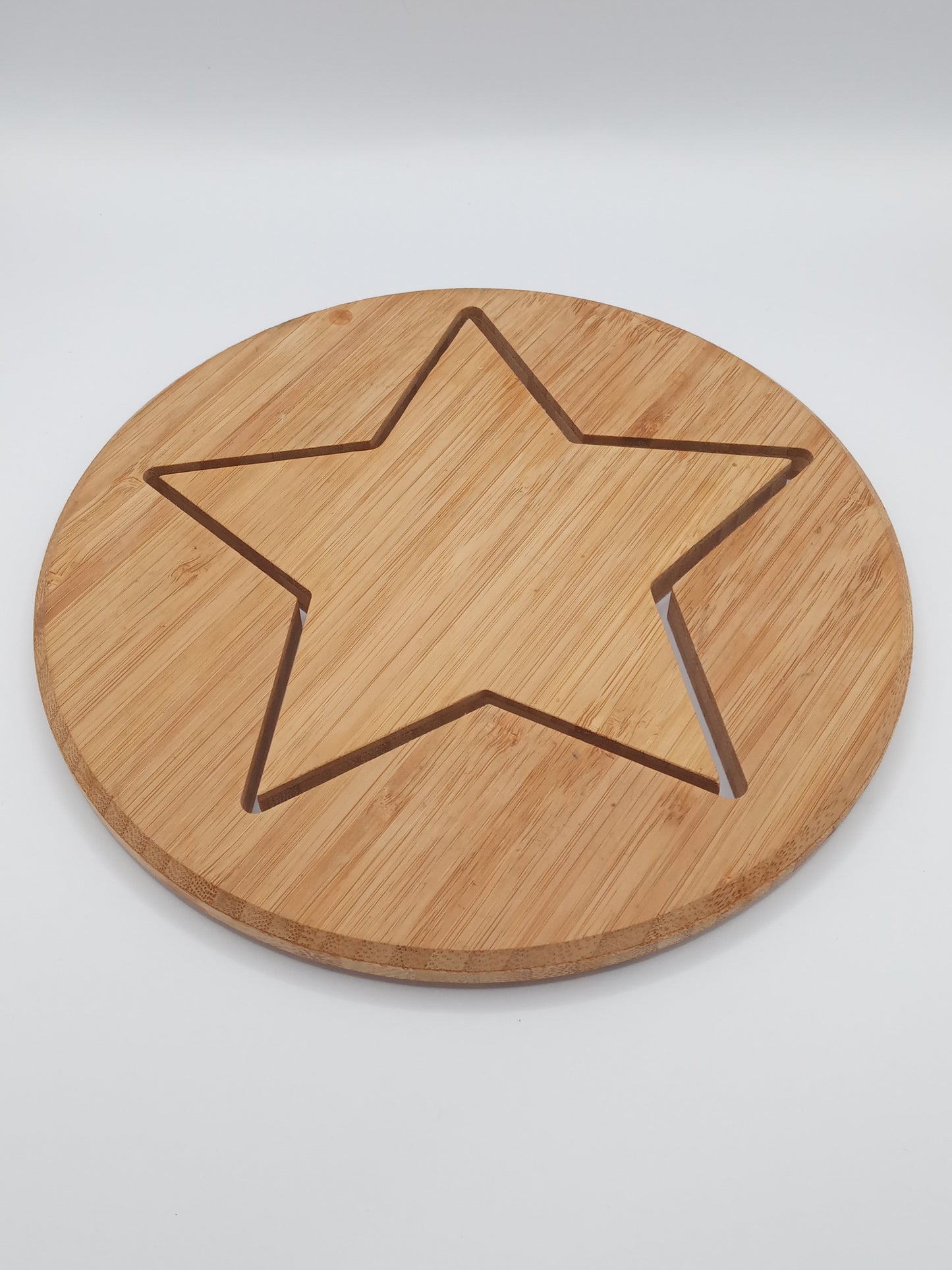 Circular & star shaped double Bamboo hot pot trivet