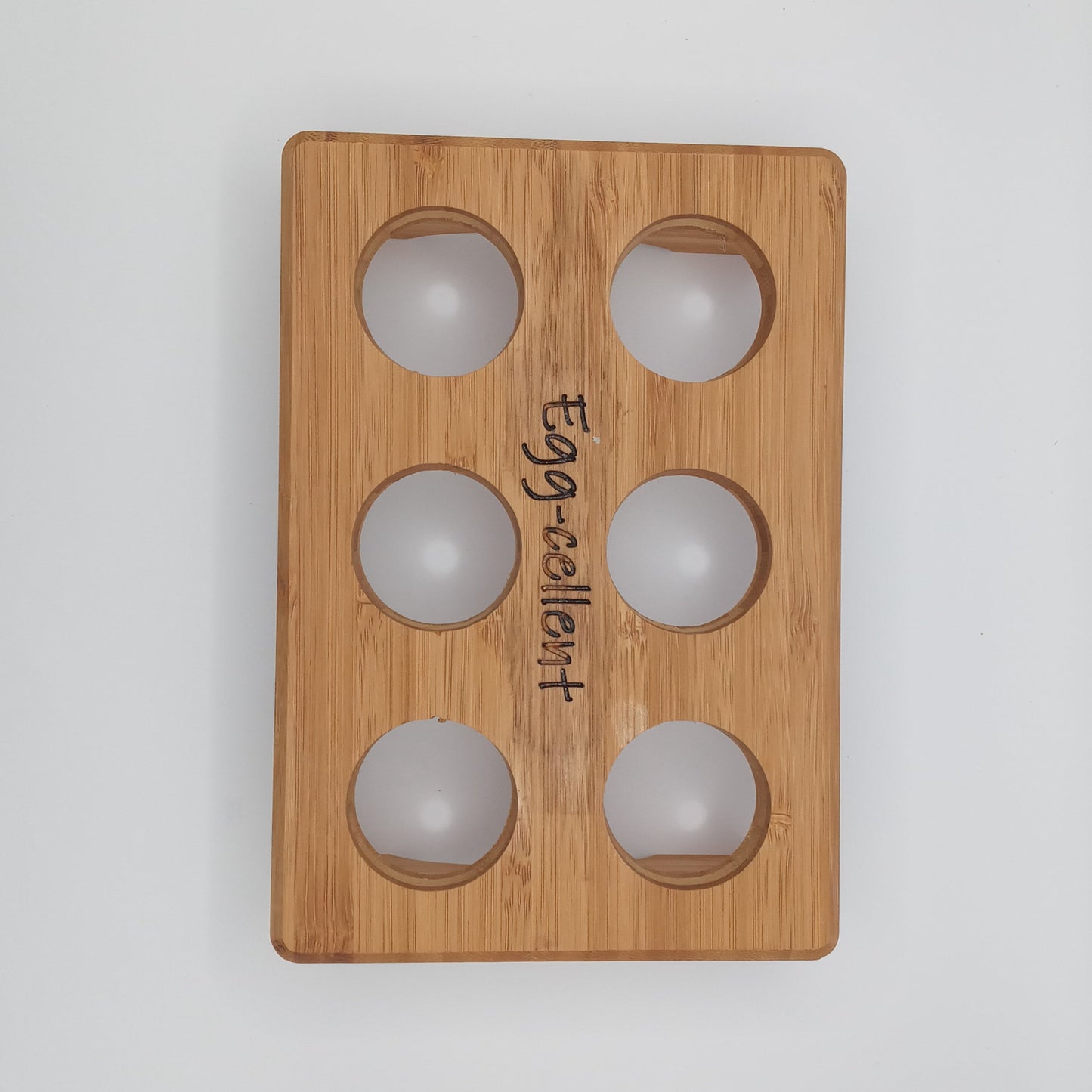 Egg-cellent 6 egg bamboo tray