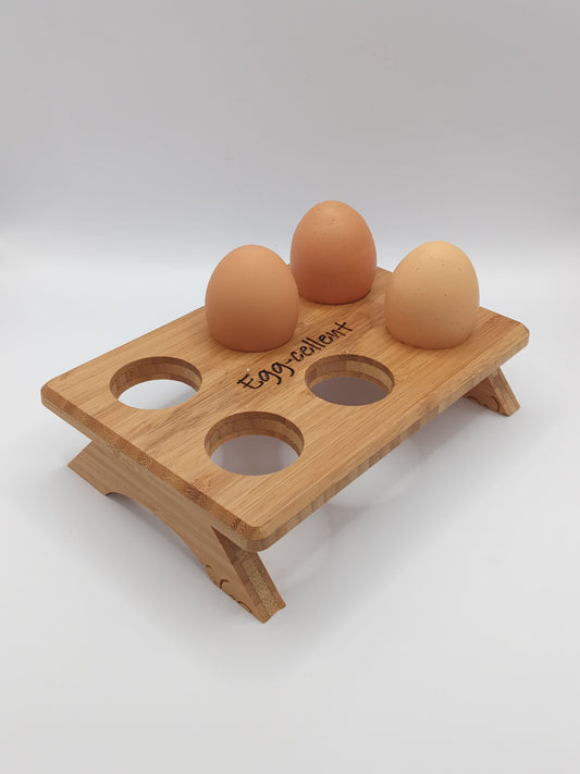 Egg-cellent 6 egg bamboo tray